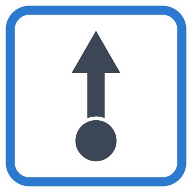 Vektör simgesi bir çerçeve içinde yukarı çekin