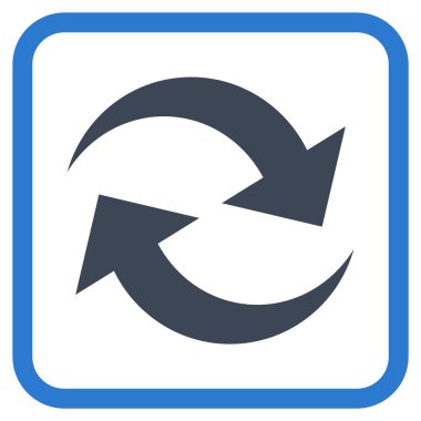 Oklar vektör simgesi bir çerçeve içinde yenileme