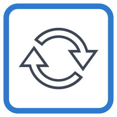 Oklar vektör simgesi bir çerçeve içinde yenileme