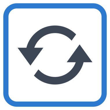 Oklar vektör simgesi bir çerçeve içinde yenileme