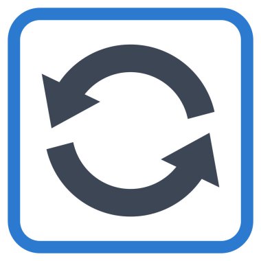 Vektör simgesi bir çerçeve içinde yenileme