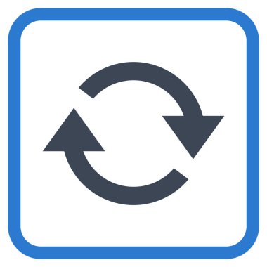 Vektör simgesi bir çerçeve içinde yenileme