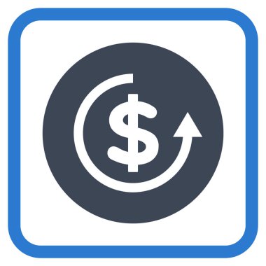 Geri ödeme vektör simgesi bir çerçeve içinde