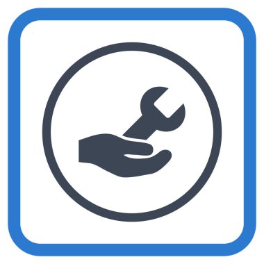 Onarım hizmeti vektör simgesi bir çerçeve içinde