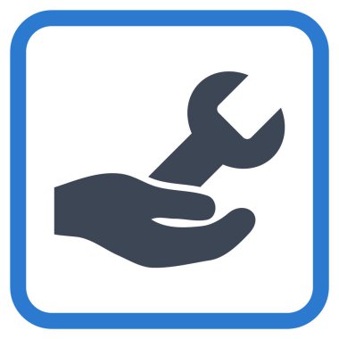 Onarım hizmeti vektör simgesi bir çerçeve içinde