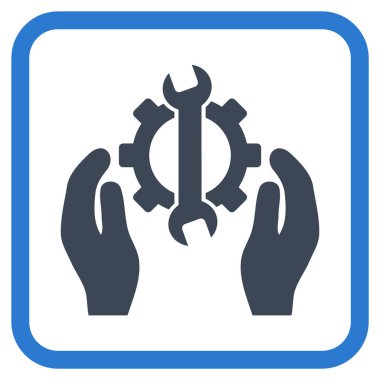 Onarım hizmeti vektör simgesi bir çerçeve içinde