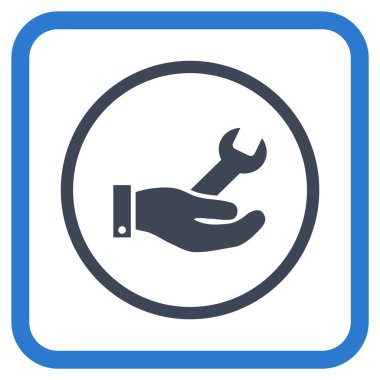 Onarım hizmeti vektör simgesi bir çerçeve içinde