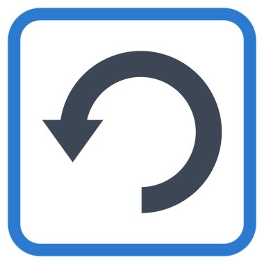 Vektör simgesi bir çerçeve içinde aşağı Döndür