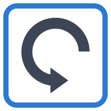 Doğru vektör simgesi bir çerçeve içinde döndürme