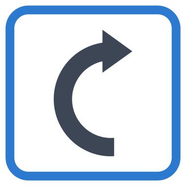 Doğru vektör simgesi bir çerçeve içinde döndürme