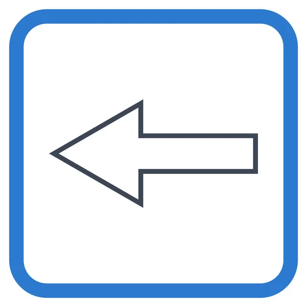 Icône vectorielle gauche dans un cadre — Image vectorielle