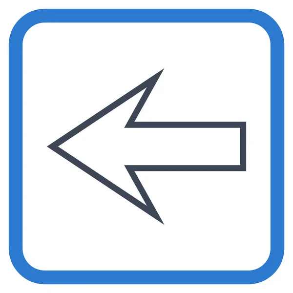 Icône vectorielle gauche dans un cadre — Image vectorielle