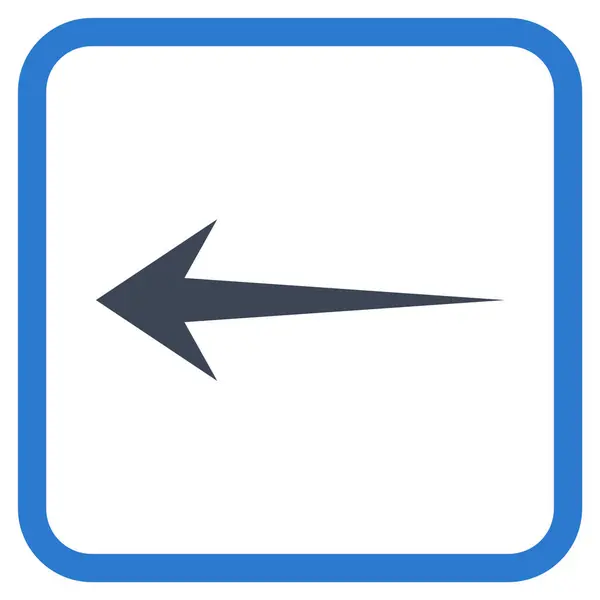 Freccia Icona vettoriale sinistra in una cornice — Vettoriale Stock