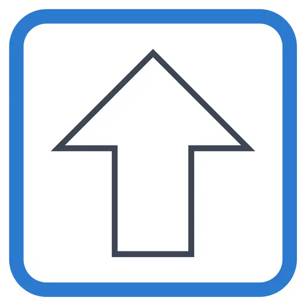 Seta para cima ícone do vetor em um quadro — Vetor de Stock