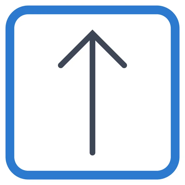 Flèche vers le haut Icône vectorielle dans un cadre — Image vectorielle