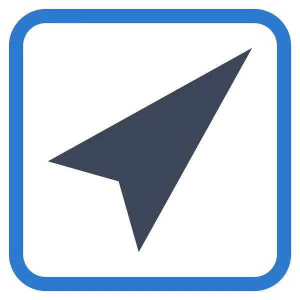 Arrowhead Right-Up Vector Icon In a Frame — Stock Vector