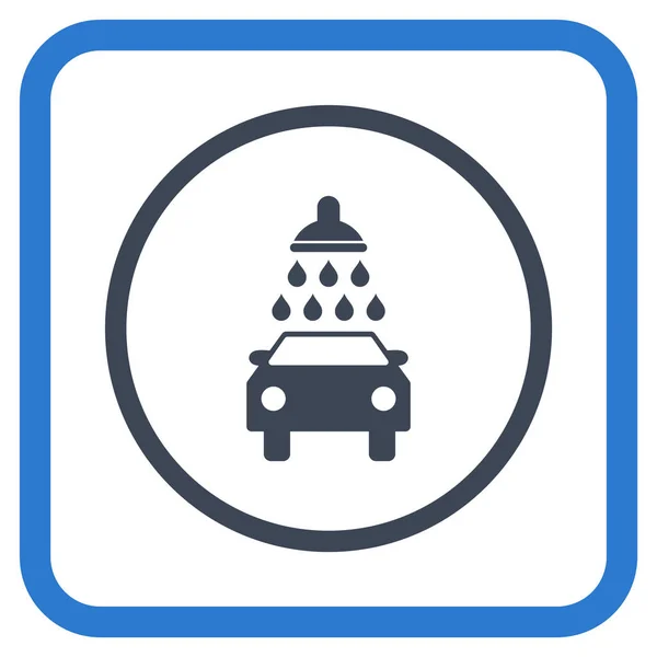 Autowäsche-Vektorsymbol in einem Rahmen — Stockvektor