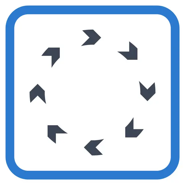 Icône vectorielle de circulation dans un cadre — Image vectorielle