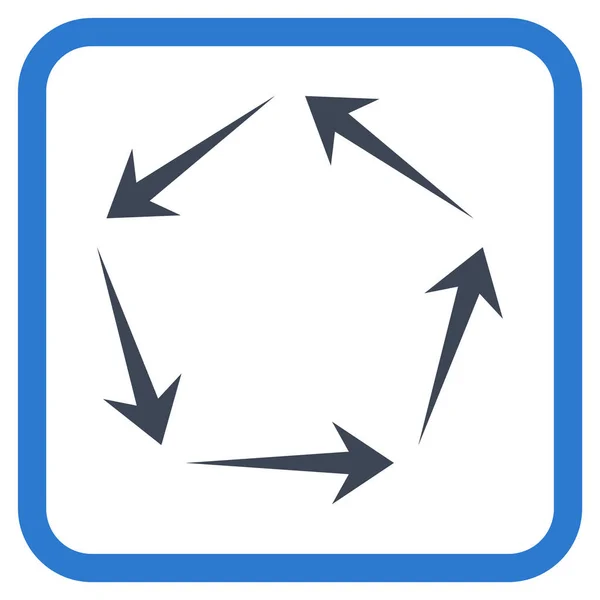 Icono vectorial de circulación en un marco — Vector de stock