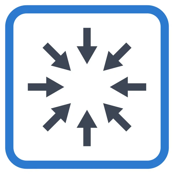 Ícone vetorial de setas compactas em um quadro — Vetor de Stock