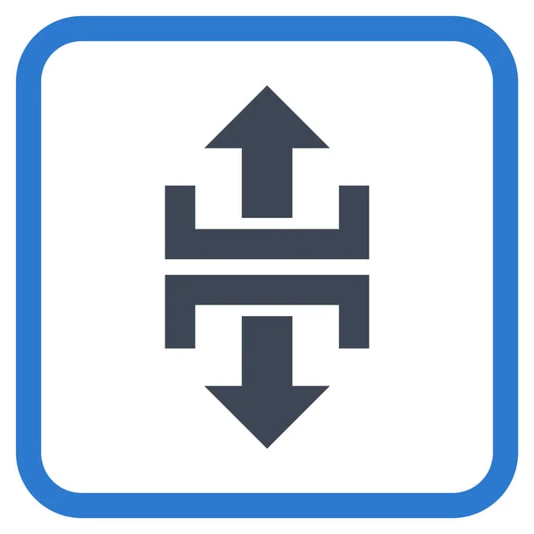 Diviser l'icône vectorielle de direction verticale dans un cadre — Image vectorielle