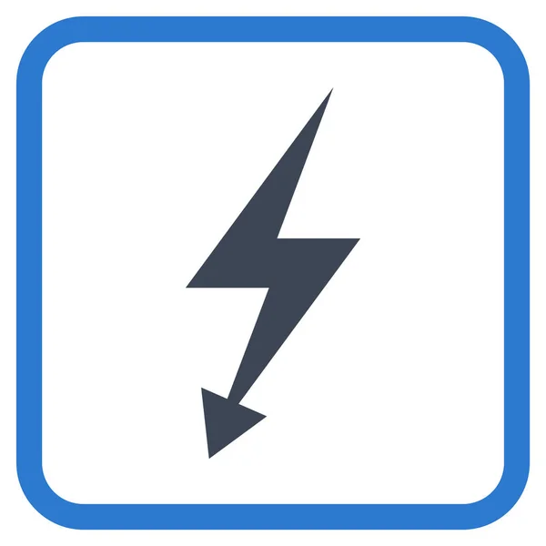 Elektrische Strike Vector Icon In een Frame — Stockvector