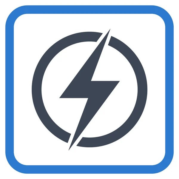 Icono del vector de electricidad en un marco — Vector de stock