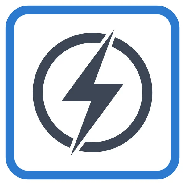 Elektriciteit Vector Icon In een Frame — Stockvector