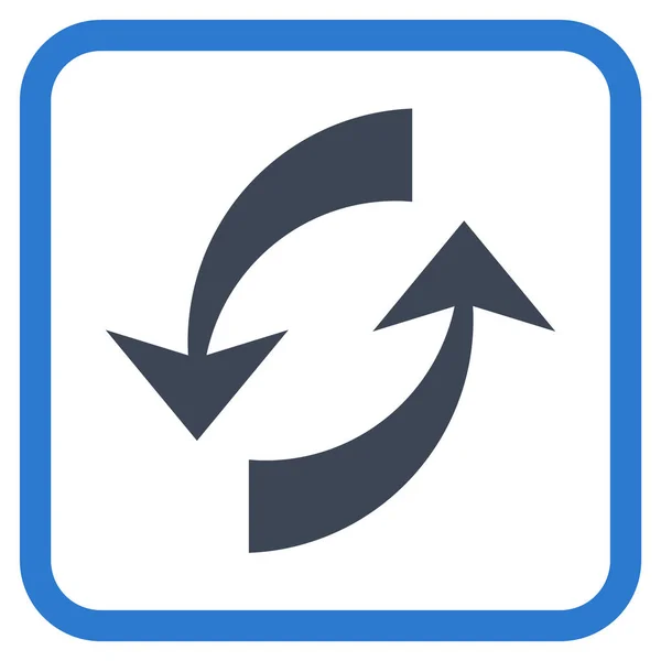 Exchange pijlen Vector Icon In een Frame — Stockvector
