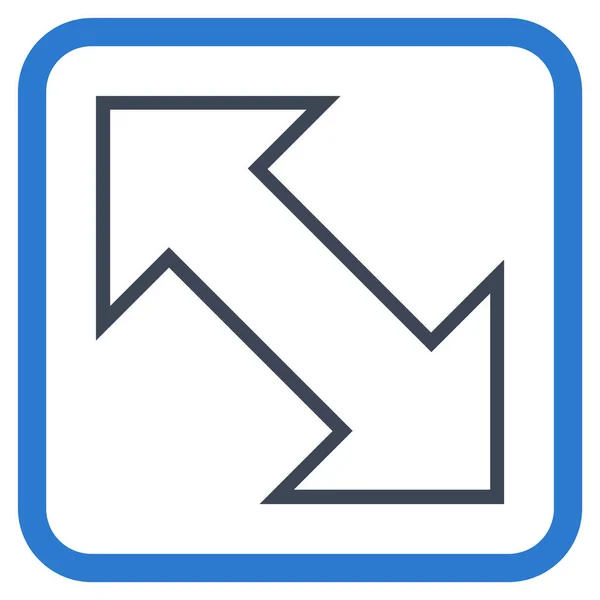 Diagonales Vektorsymbol in einem Rahmen austauschen — Stockvektor
