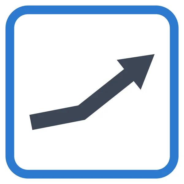 Wachstumstrendvektorsymbol in einem Rahmen — Stockvektor