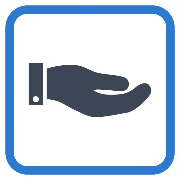 Icono de vector de mano en un marco — Vector de stock