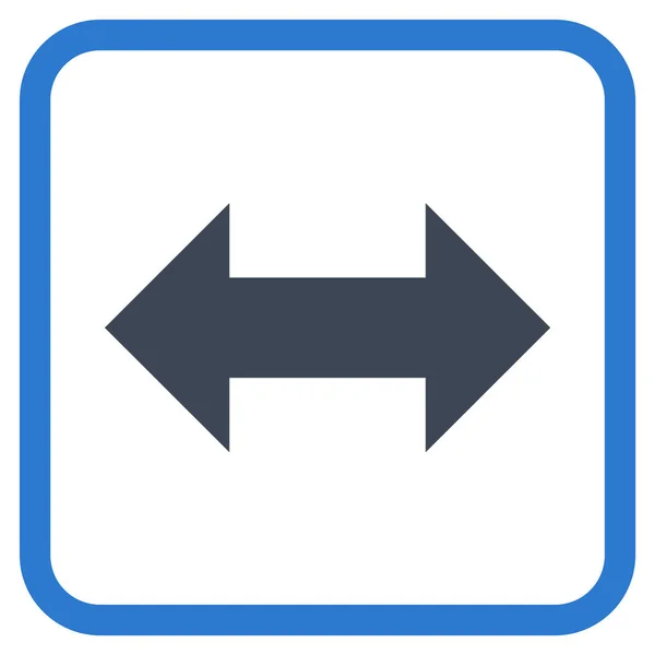 水平交換矢印ベクトル フレーム内のアイコン — ストックベクタ