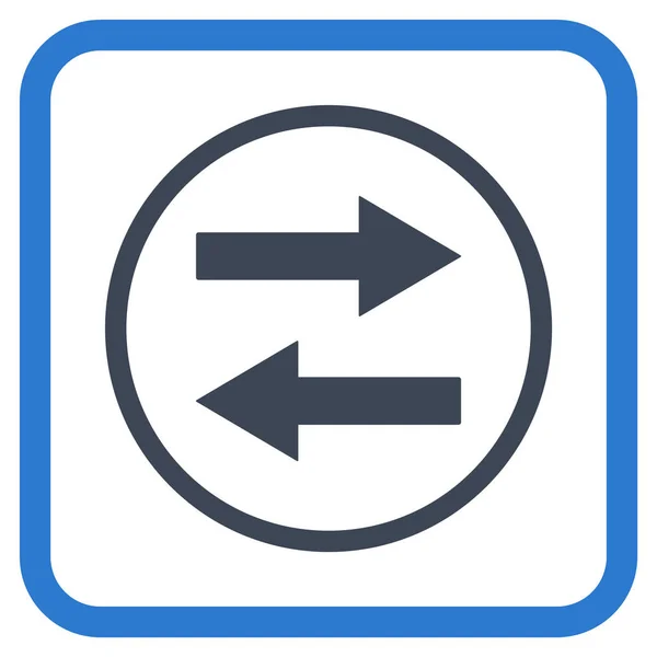 Horisontella Flip pilar vektor ikonen i en ram — Stock vektor