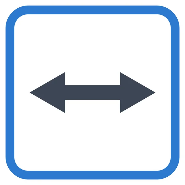 Icône vectorielle à bascule horizontal dans un cadre — Image vectorielle