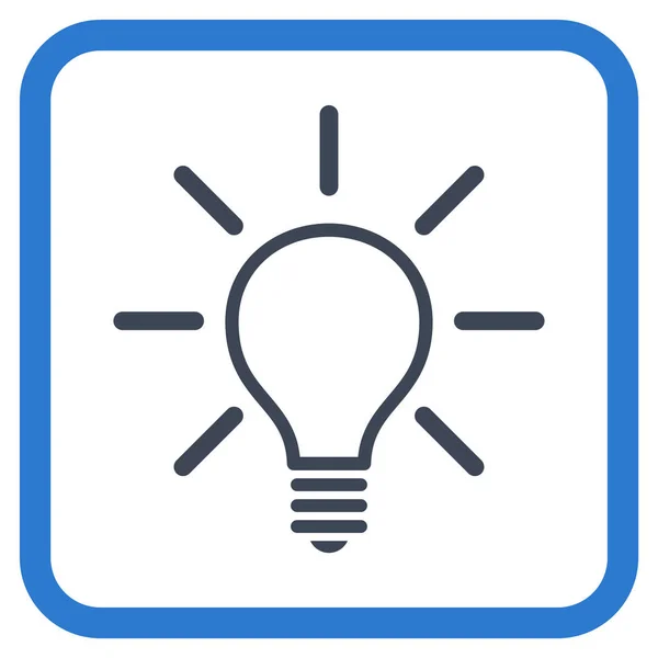 Light Bulb vektor ikonen i en ram — Stock vektor