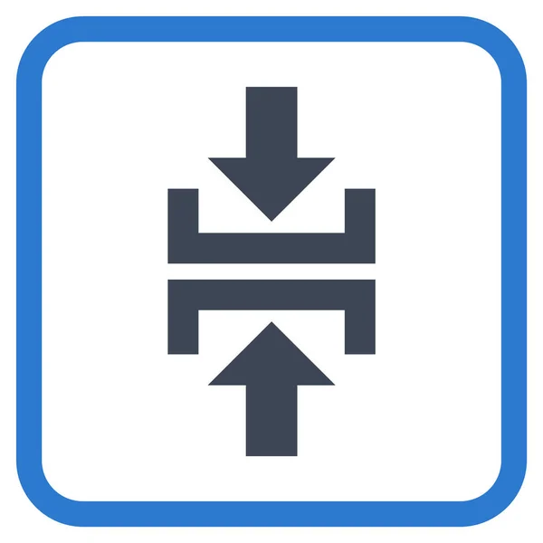 Prensa dirección vertical Vector icono en un marco — Vector de stock