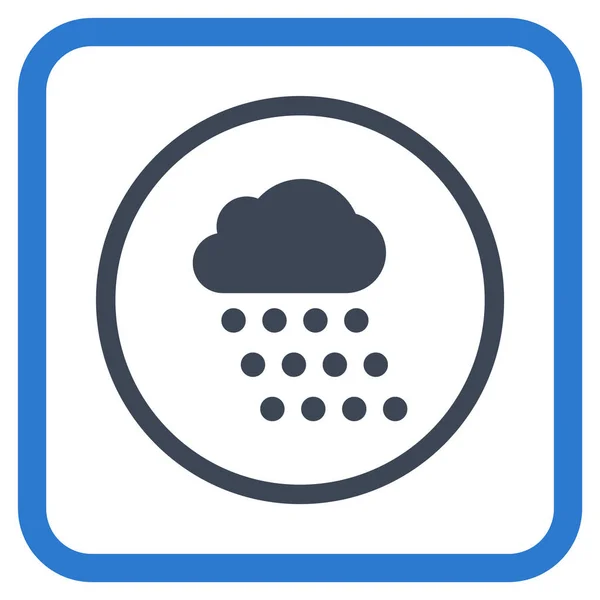 Ícone de vetor de nuvem de chuva em um quadro — Vetor de Stock