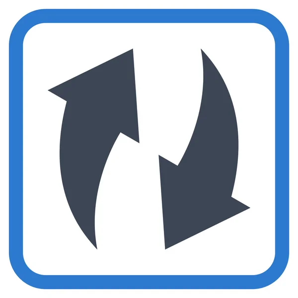 Vernieuwen van Vector Icon In een Frame — Stockvector