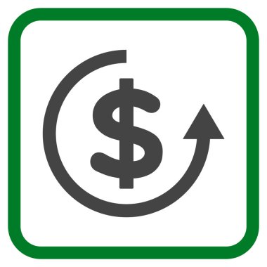 Geri ödeme vektör simgesi bir çerçeve içinde