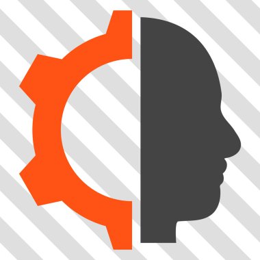 Cyborg dişli vektör simgesi