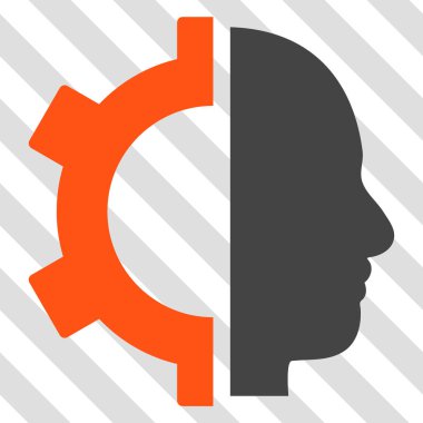 Cyborg dişli vektör simgesi