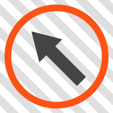 Yukarı Sağdan sola yönlü ok vektör simgesi