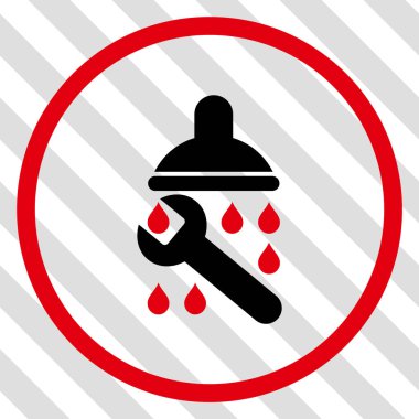 Duş sıhhi tesisat vektör simgesi