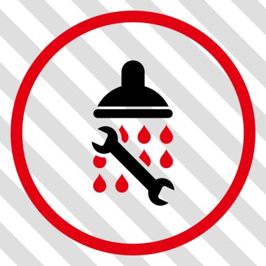 Duş sıhhi tesisat vektör simgesi