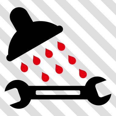 Duş sıhhi tesisat vektör simgesi