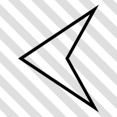 Ok ucu sol vektör simgesi