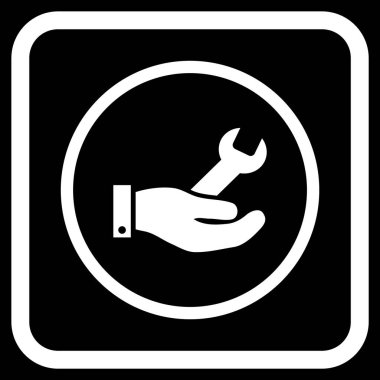 Onarım hizmeti vektör simgesi bir çerçeve içinde