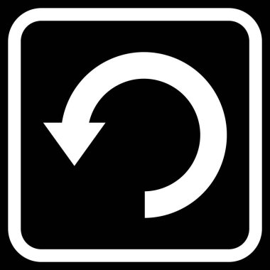 Vektör simgesi bir çerçeve içinde aşağı Döndür