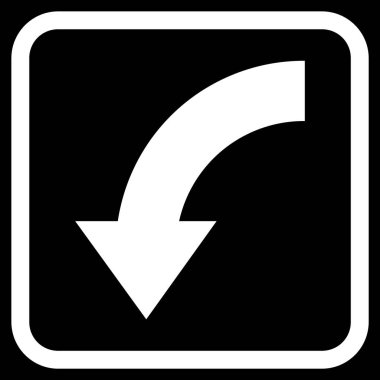 Vektör simgesi bir çerçeve içinde aşağı Döndür